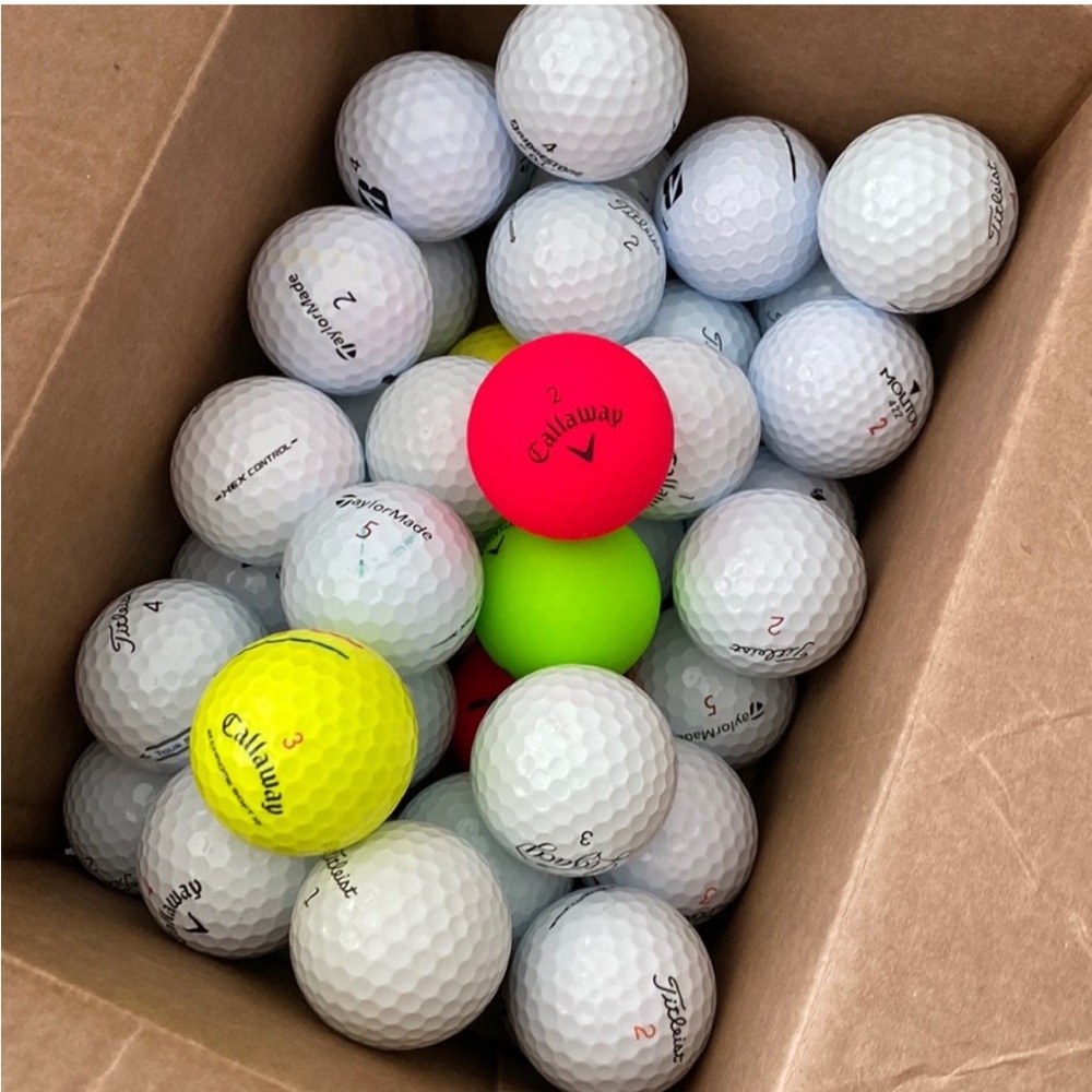 40 Assorted Golf Balls 4lbs of Used Golf Balls Callaway TaylorMade Titleist Nike